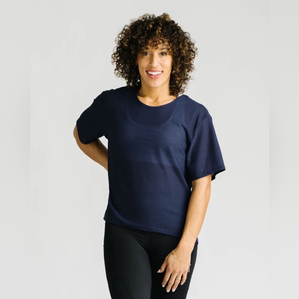 Zyia navy lattice T - XL NWT